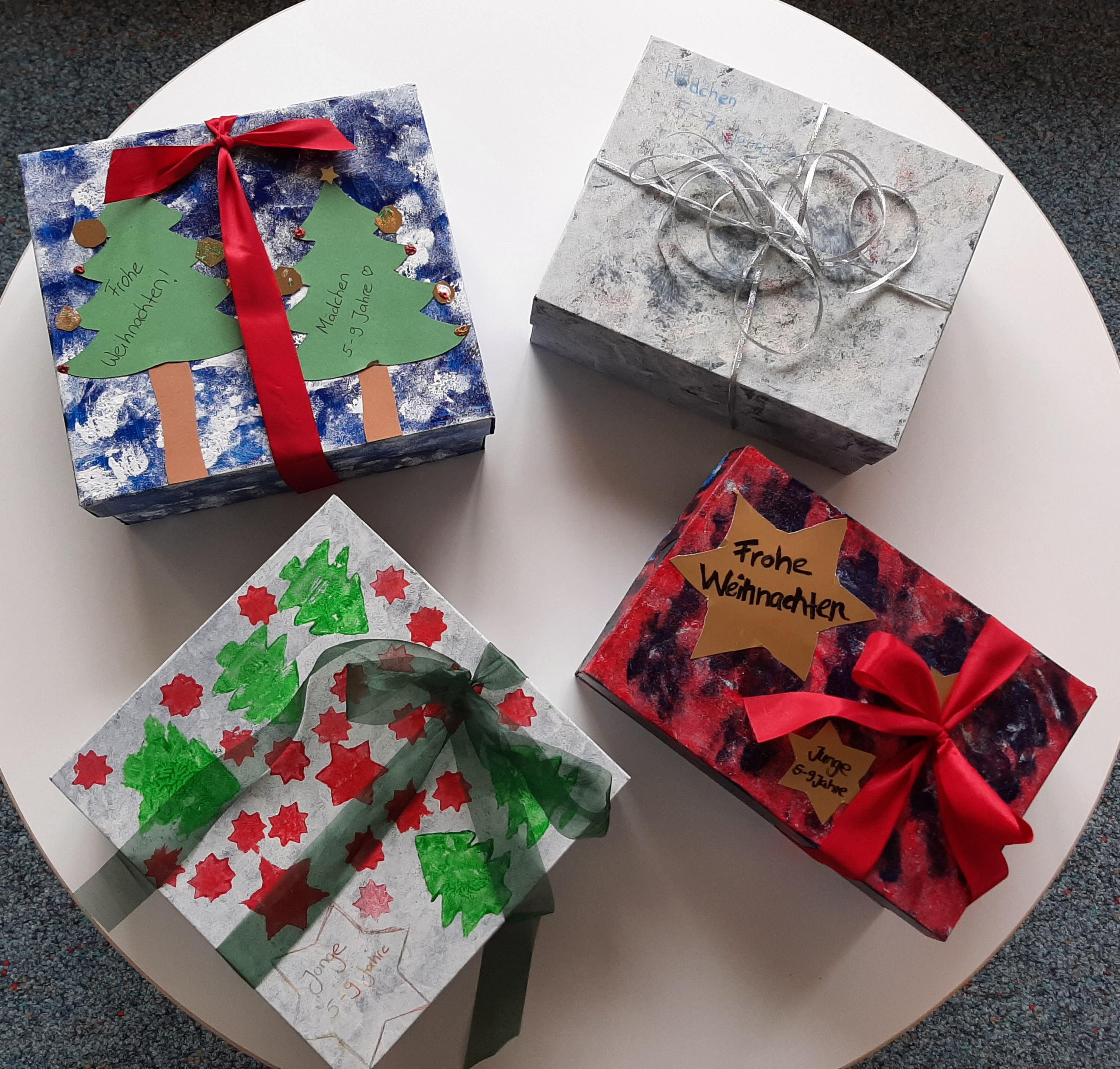 Weihnachten Schleifen mit Anstecknadel Tisch Geschenke Dekoration Deko